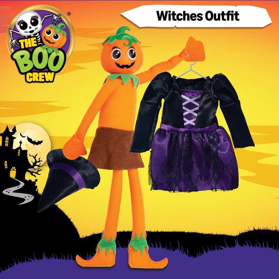 image 1 of The Boo Crew Halloween Doll Costume - Spooky Tabletop Decor and Seasonal Collectible
