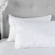 image 2 of Satin Stripe Pillow Pair Soft Microfibre Cover Hollowfibre Filling Non Allergenic | White