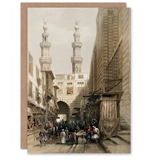 David Roberts Art Card Metwaleys Minarets and Grand Entrance
