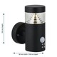 image 5 of Pyramid - Black LED Outdoor Motion Sensor Wall Light Black | Clear