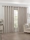 image 4 of Harrow Lined Eyelet Jacquard Curtains 168cm x 183cm Cream | Cream | Cream