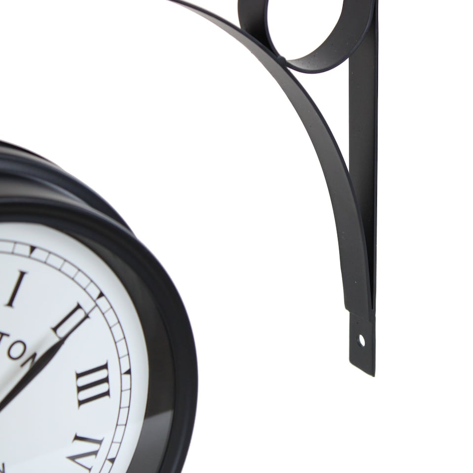 image 1 of Double Sided Paddington Station Outdoor Garden Wall Clock