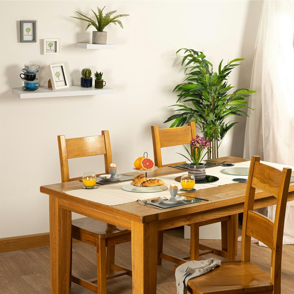 image 1 of Harbour Housewares 12 Piece Table Set - Grey Glass Placemats & Round Coasters - 30x20cm Dining Kit Grey