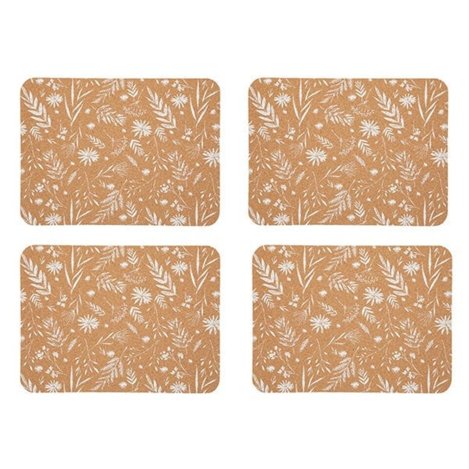 image 1 of Natural Elements Set of 4 Cork Placemats