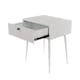 image 6 of Options Saturn 1 Drawer Metal Bedside Cabinet - Painted Finish with Metal Handle and Mid-Century Tapered Legs