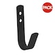 image 2 of Perry Equestrian General Purpose Tack Room Hooks (Pack Of 5) - Black - One Size