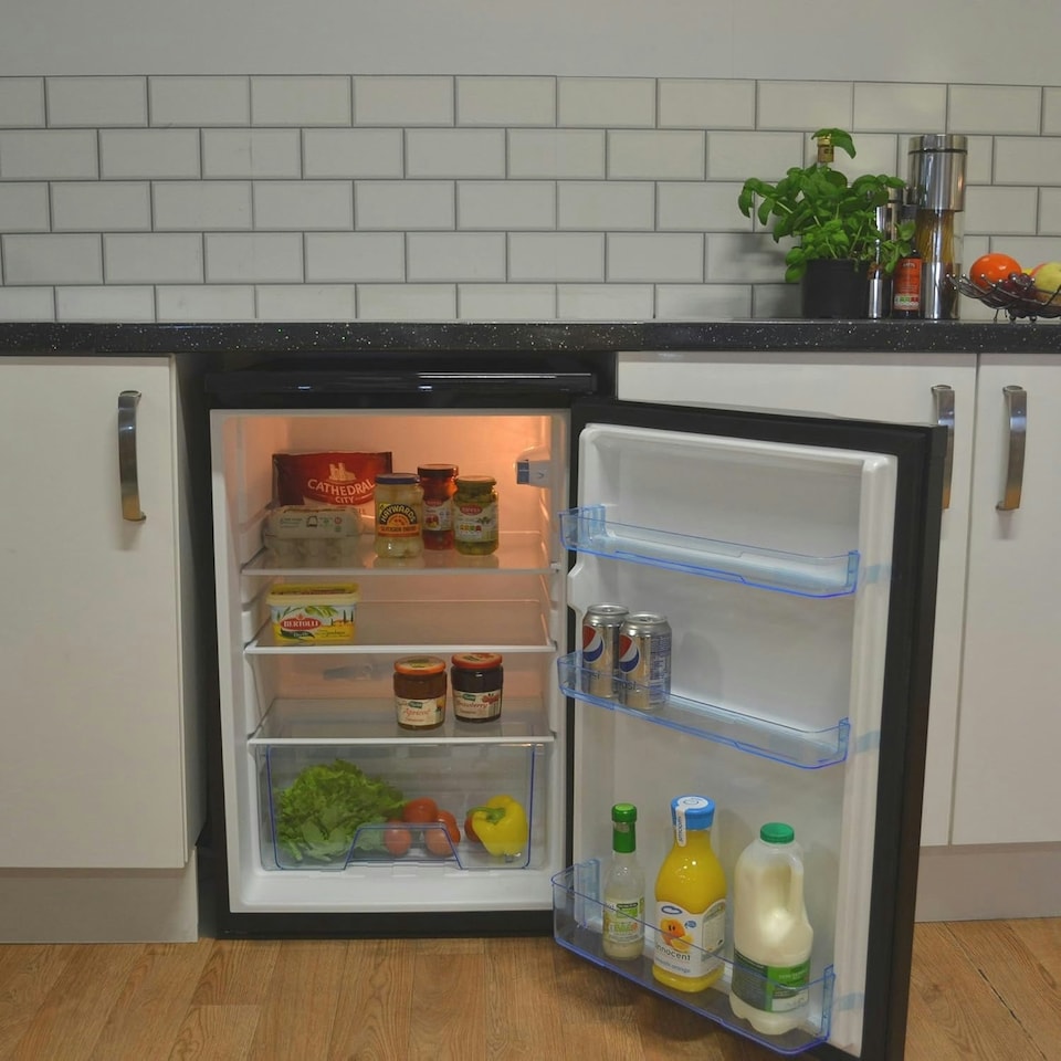 image 1 of Igenix IG255B Freestanding Under Counter Larder Fridge, 136 Litre, Black