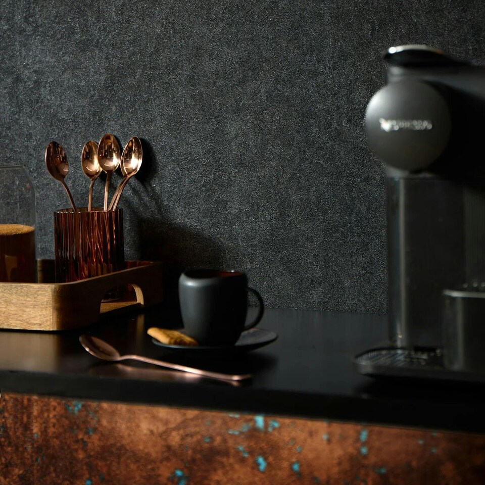 image 1 of Dolomite Metallic Wallpaper in Charcoal Multi