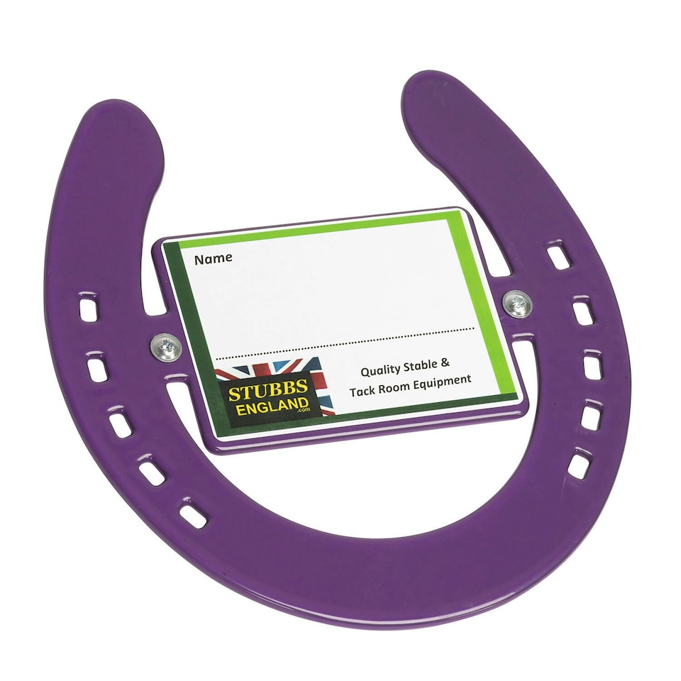Stubbs S2670 Horseshoe Name Plate - Purple - One Size
