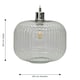 image 6 of First Choice Lighting Set of 2 Batley Large Clear Ribbed Glass Easy Fit Pendant Shades Clear