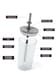 image 2 of Ecoffee Cup 12oz 350ml Frio Reusable Cold Drink Cup with Straw, PLA Iced Coffee Tumbler, Melamine Free & Dishwasher Safe, Ideal for Iced Lattes