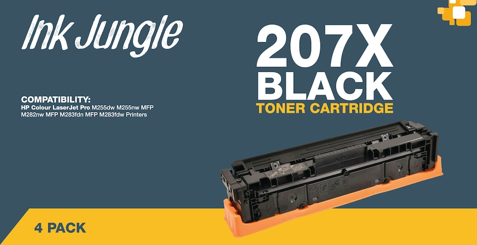 image 1 of 4x Compatible HP 207X Black Toner Cartridges | Black | XL | 4