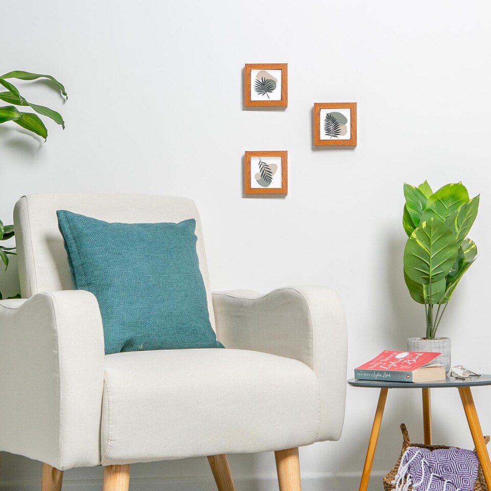 image 1 of Nicola Spring 3D Box Photo Frame - 4 x 4" - Dark Wood