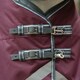 image 4 of Weatherbeeta Comfitec Plus Dynamic II Detachable Neck Lightweight Horse Turnout Rug - Maroon/Grey/White - 7´