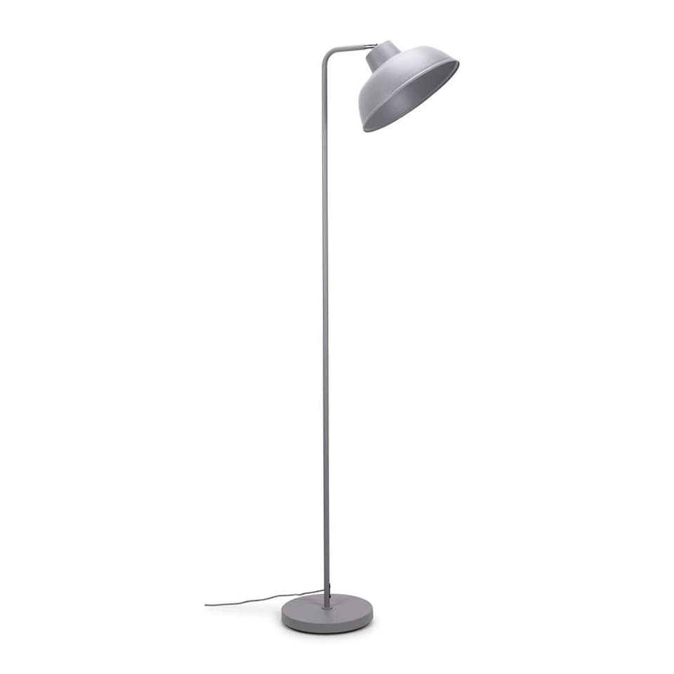 image 1 of ValueLights Morris Stone Grey Retro Dome Metal Freestanding Floor Lamp