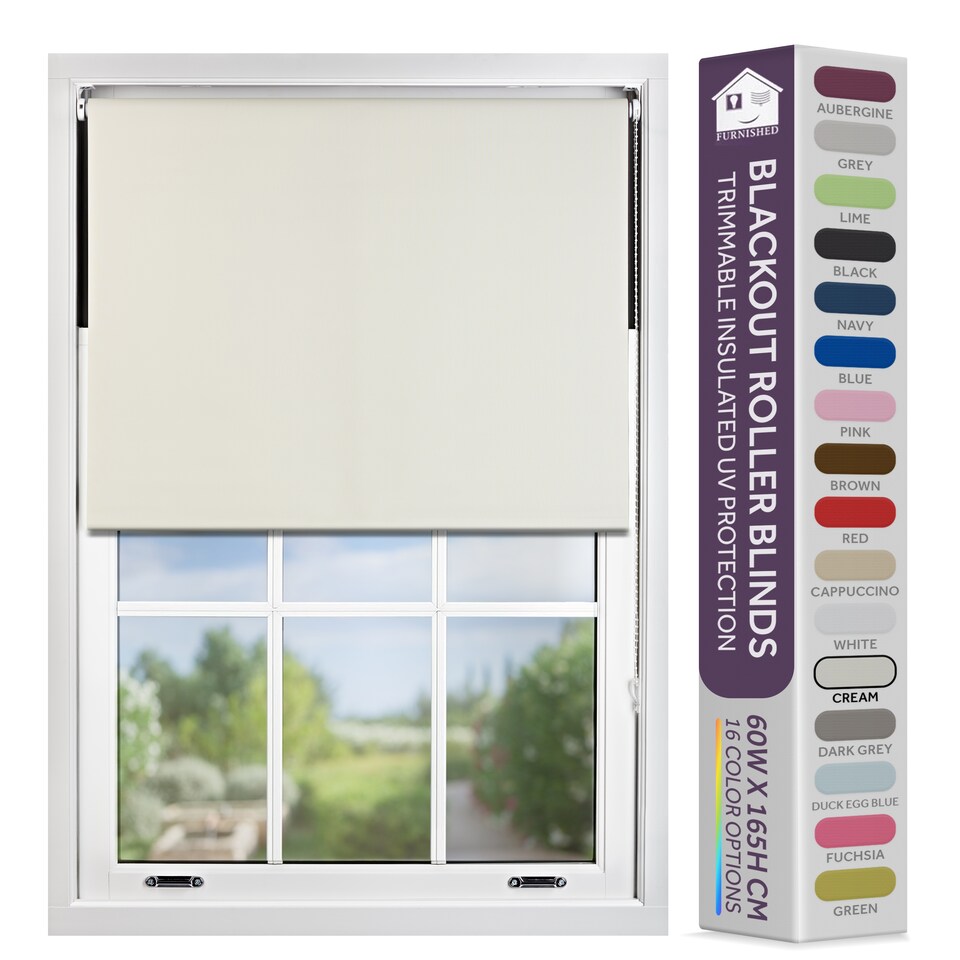 image 1 of 85cm Wide Blackout Roller Blind 165cm Drop
