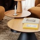 image 4 of Soli Round Coffee Table in Oak/Black 65x43cm