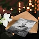 image 4 of Fox in Bathtub in a Field Black White Surreal Birthday Greeting Card
