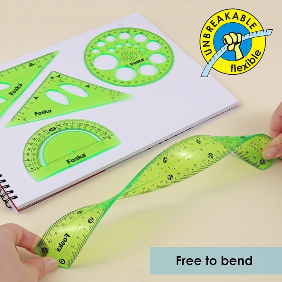 image 1 of 5 Pieces Plastic Flexible Geometric Set