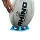 image 2 of Rhino Recyclone Rugby Ball - White/Black/Green - 5