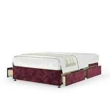 Aubergine Chenille 4 Drawer Divan Base Double