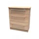 image 4 of Carlton 3 Drawer Deep Chest of Drawers in Bardolino Oak (Ready Assembled) | Brown | Bardolino Oak