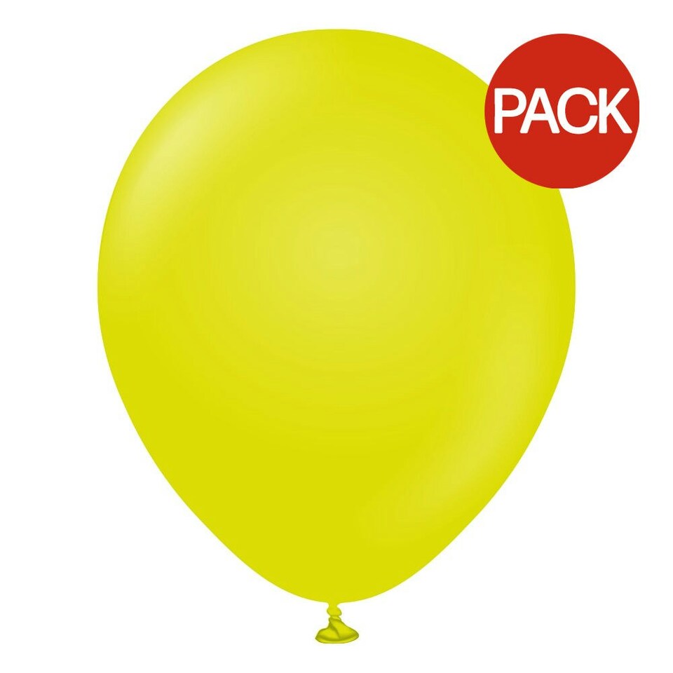 Kalisan Latex Retro Balloons (Pack of 100) - Lime Green - One Size (UTSG22848)