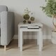 image 5 of Set of 2 Square Wooden Nesting Coffee Side Tables White | 0
