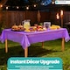 image 6 of Disposable Plastic Table Cover, Table Liner - 54" x 72"