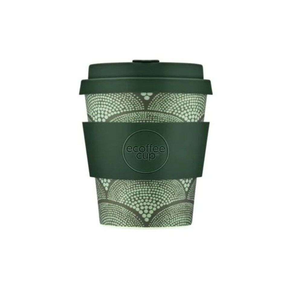 image 1 of Ecoffee Cup 8oz 240ml Reusable Eco-Friendly 100% Plant Based Coffee Cup with Silicone Lid & Sleeve - Melamine Free Travel Mug N/A | Not That Juan