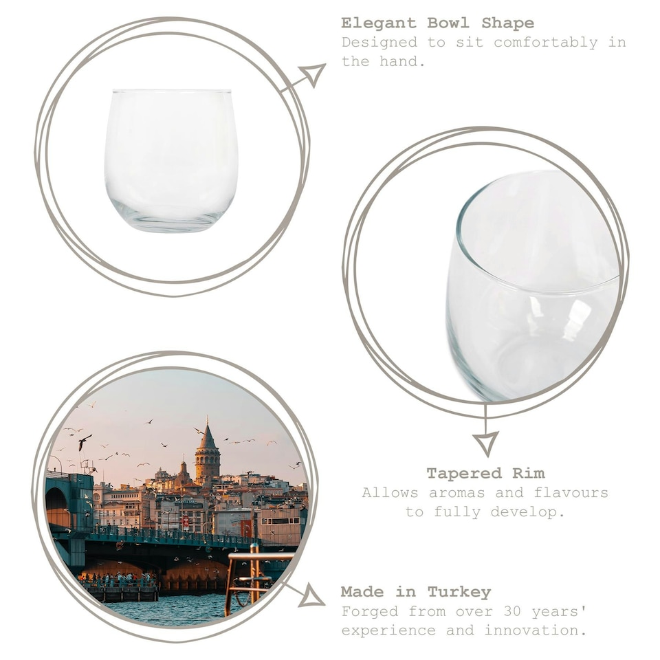 image 1 of LAV Gaia Whisky Glasses - 415ml - Pack of 12 Clear