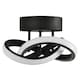 image 3 of Modern LED Black Ceiling Light with Swirl Thick Metal Strip Creates 1253 Lumens | Black | Black | 1
