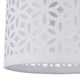 image 4 of Set of 2 Romana - Brushed Chrome Touch Operated Table Lamps Bedside Lights White Laser Cut Shade Silver | White
