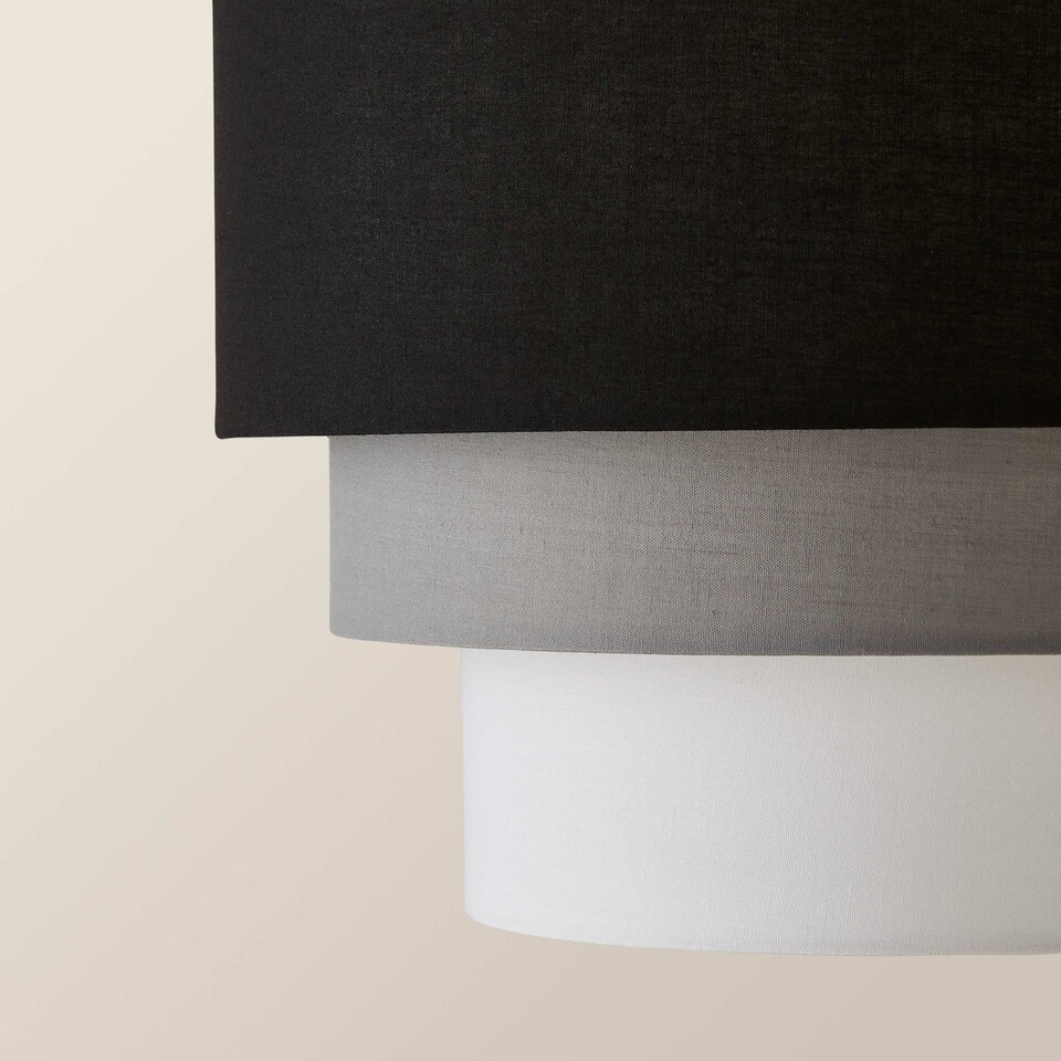 image 1 of ValueLights Aztec 3 Tier Black Ceiling Light Shade and Bulb
