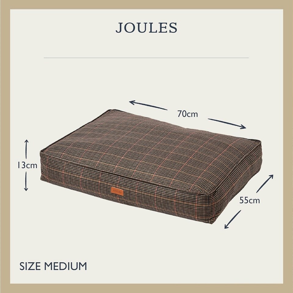 image 1 of Rosewood Joules Henson Check Dog Mattress Bed | Multi | L | 1