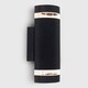 image 2 of ValueLights Ryston Pair of Black Outdoor Wall-Up Down Light