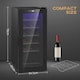 image 4 of HOMCOM 50L Wine Cooler, 18 Bottles, 5-18degree Freestanding Wine Fridge with Glass Door, LED Light, Temperature Control and Digital Touch Screen, Black