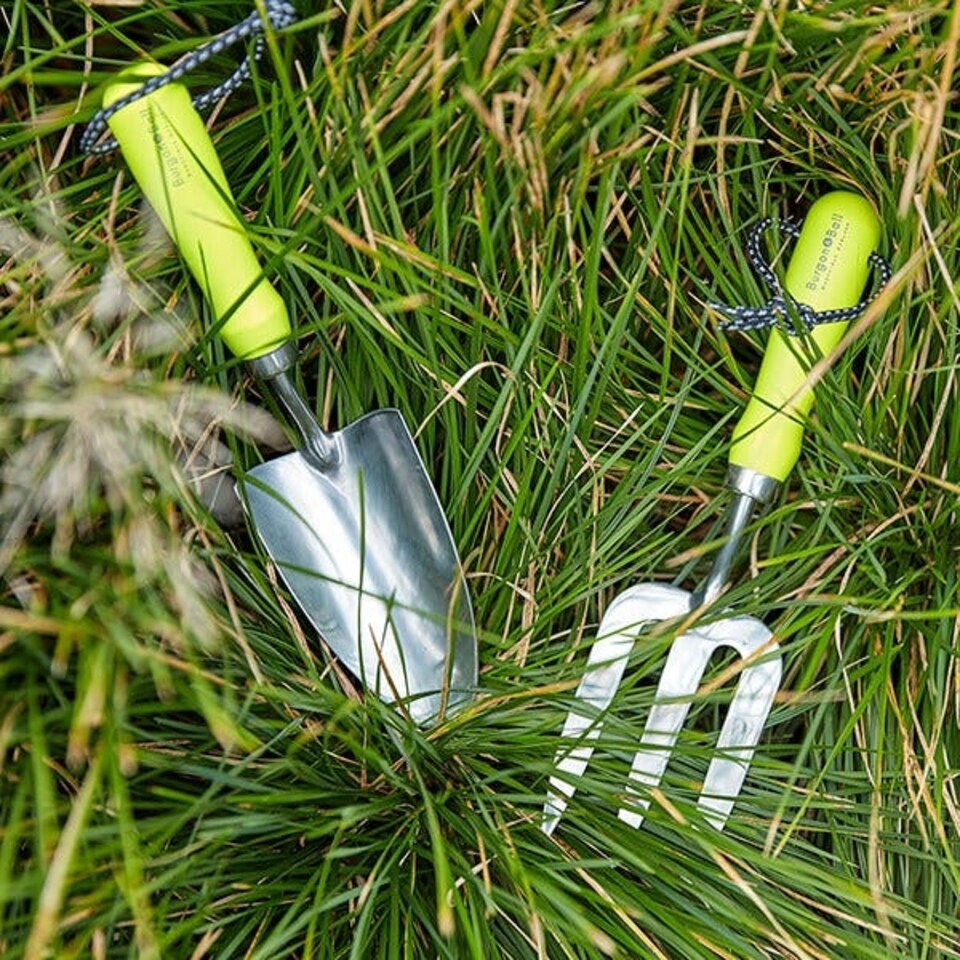 image 1 of RHS Florabrite Fluorescent Hand Fork - Yellow