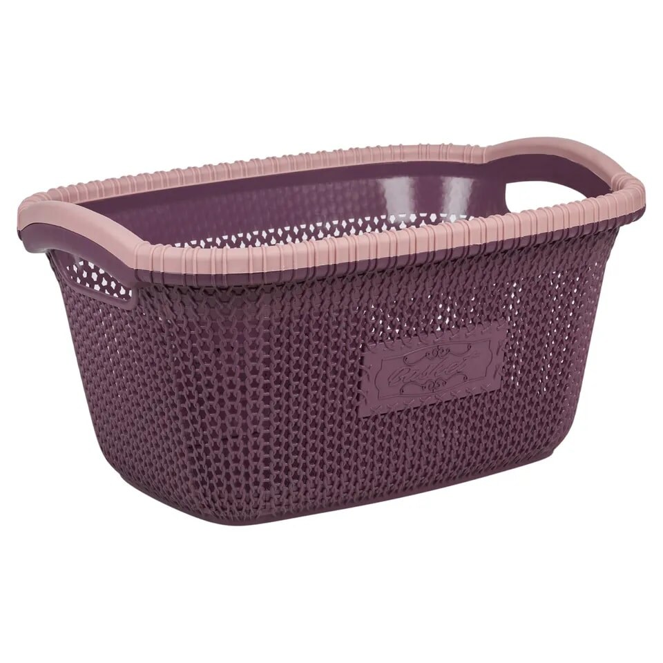 image 1 of 30L Violetta Laundry Baskets with Handles | Purple | 1