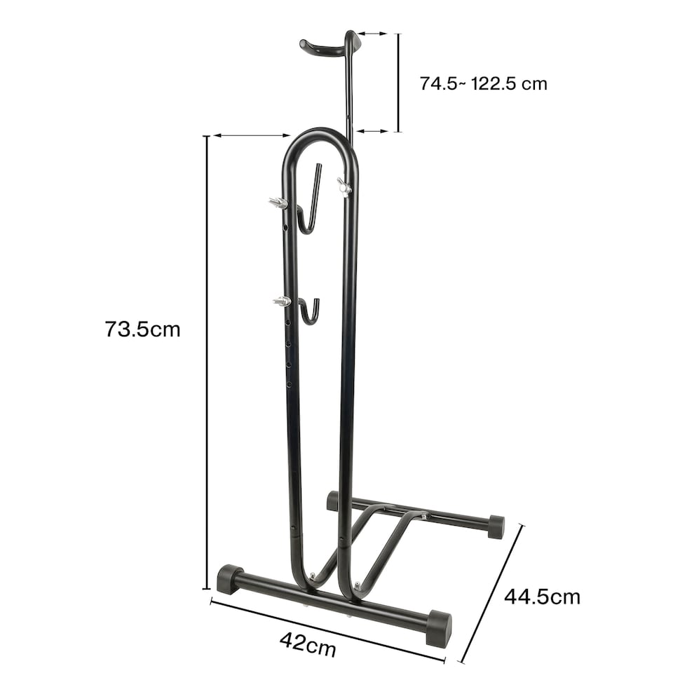 image 1 of MONVELO Bike Rack Floor Stand Bicycle Parking Freestanding Storage Outdoor Black
