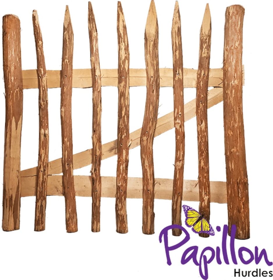 image 1 of Primrose Split Hazel Fencing Garden Gate Traditional Fence W1m x H1.2m | Brown | Brown