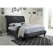 Black Micro Slatted Metal Bed Frame - Single 3ft