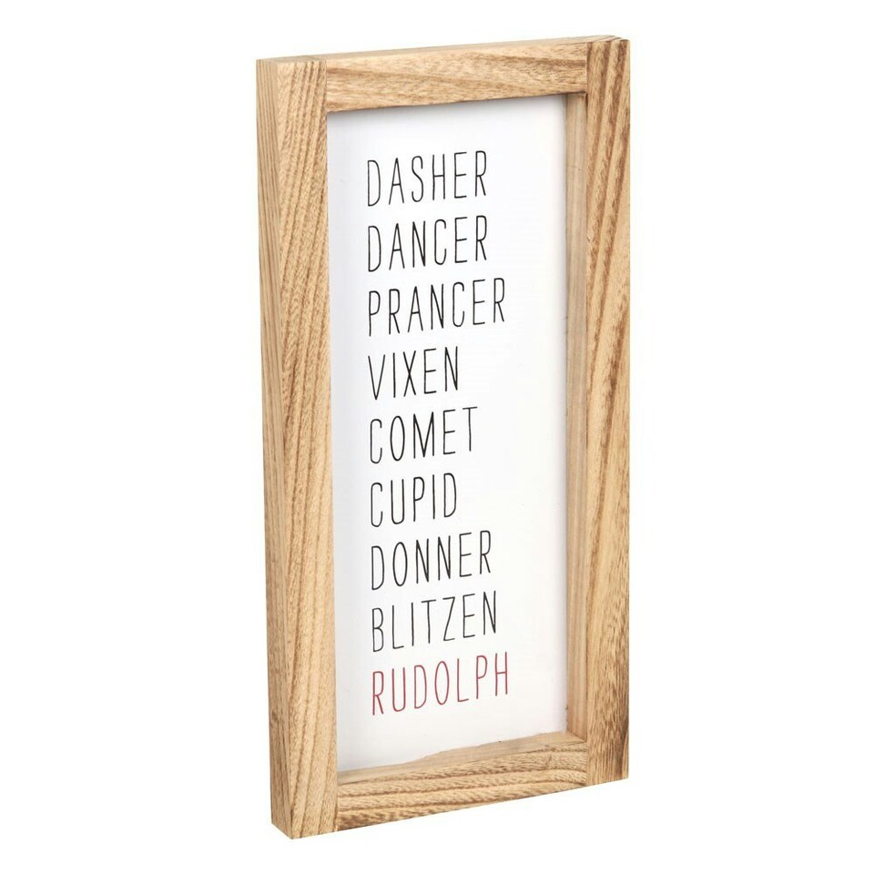 image 1 of Something Different Reindeer Wood Names Sign - White/Brown - One Size