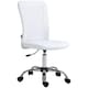 image 1 of Vinsetto Armless Office Chair with Adjustable Height Mesh Back Wheels White