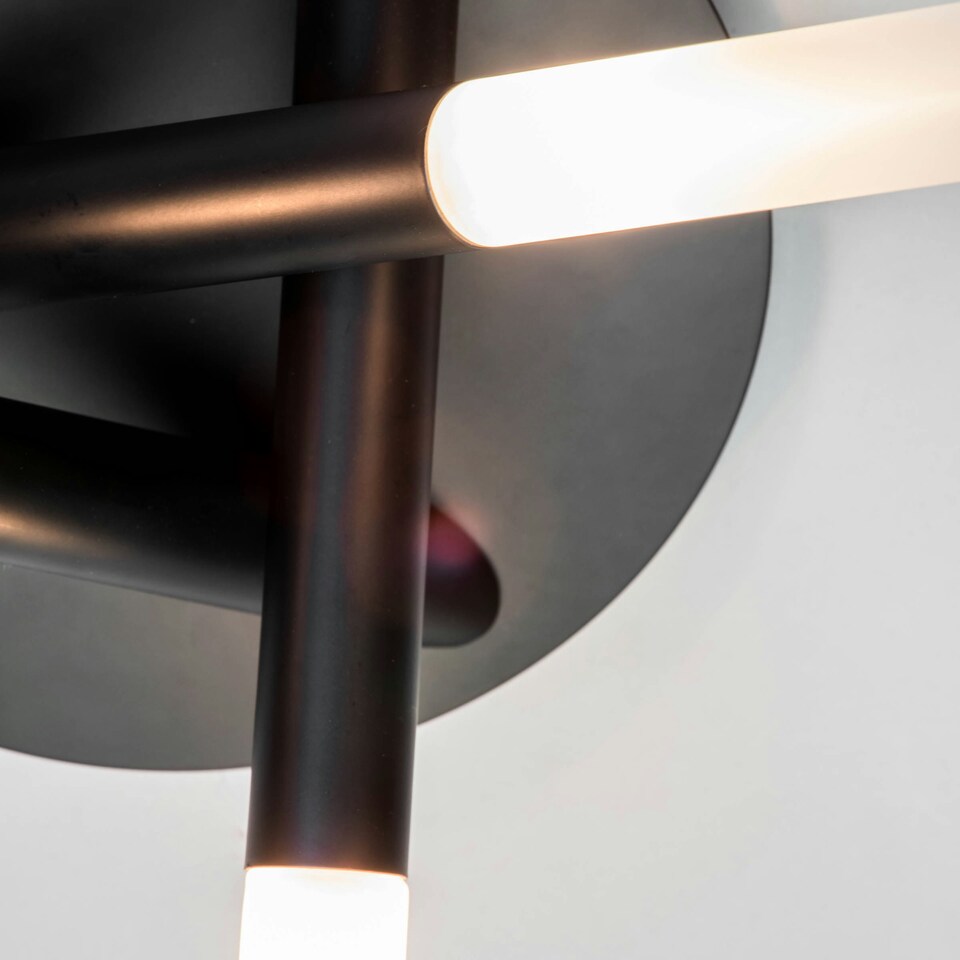 image 1 of BHS Cindy Flush Ceiling Light, Black
