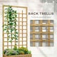 image 3 of Outsunny Wooden Trellis Planter, Raised Garden Bed with Wheels, Natural
