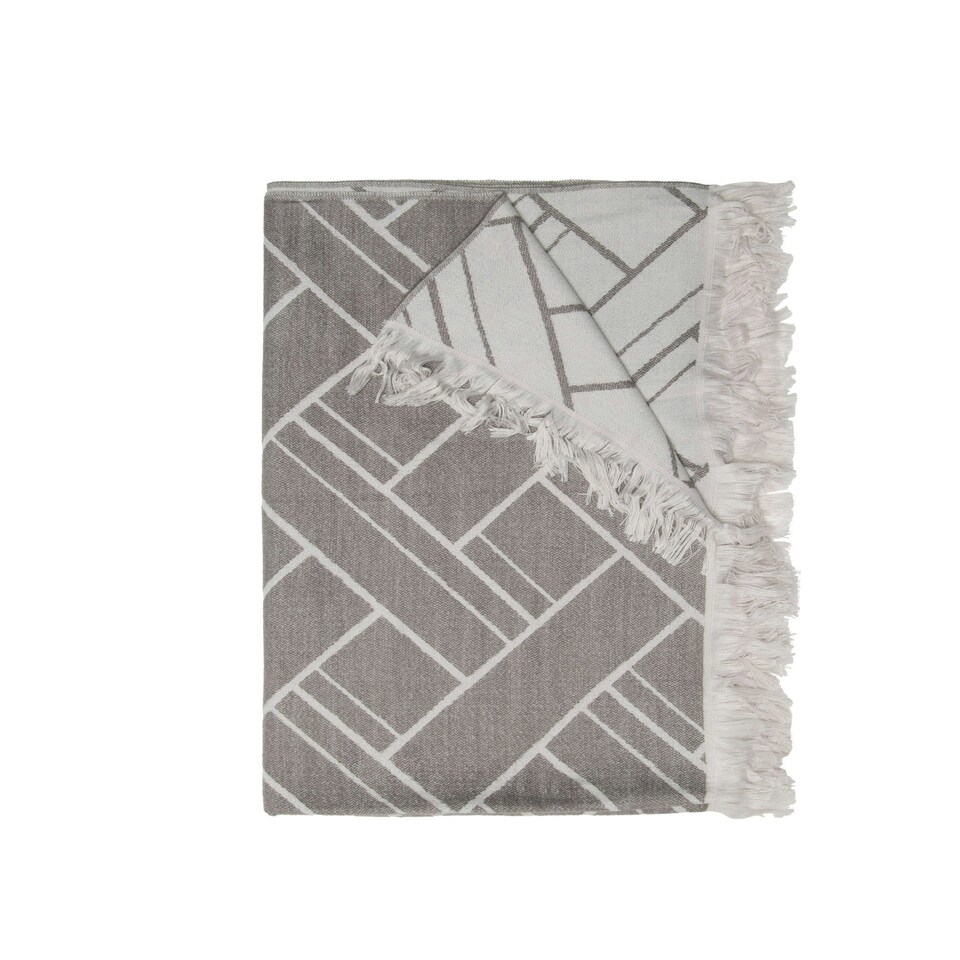 image 1 of BHS Retro Throw, Grey