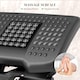 image 3 of HOMCOM Foot Rest Under Desk with Massage Rollers, Desk Footrest at Work with Adjustable Angle and Height, Ergonomic Non-Slip Foot Stool for Office and Home | Black | 1