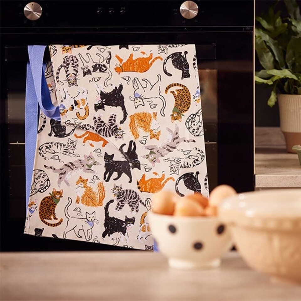 image 1 of Ulster Weavers Feline Friends Oil Cloth Apron