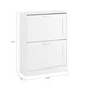 image 3 of SoBuy Narrow 2 Flip-Door Shoe Cabinet, White, 23.6x9.8x31.5 inches, 12.22 kg - FSR137-W
